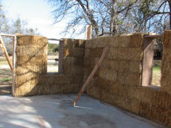 A Straw Bale Cabin in the making.